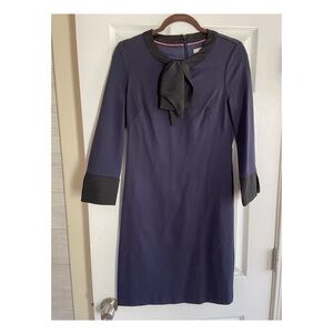 Boden Josie ponte navy blue tie front dress 6L